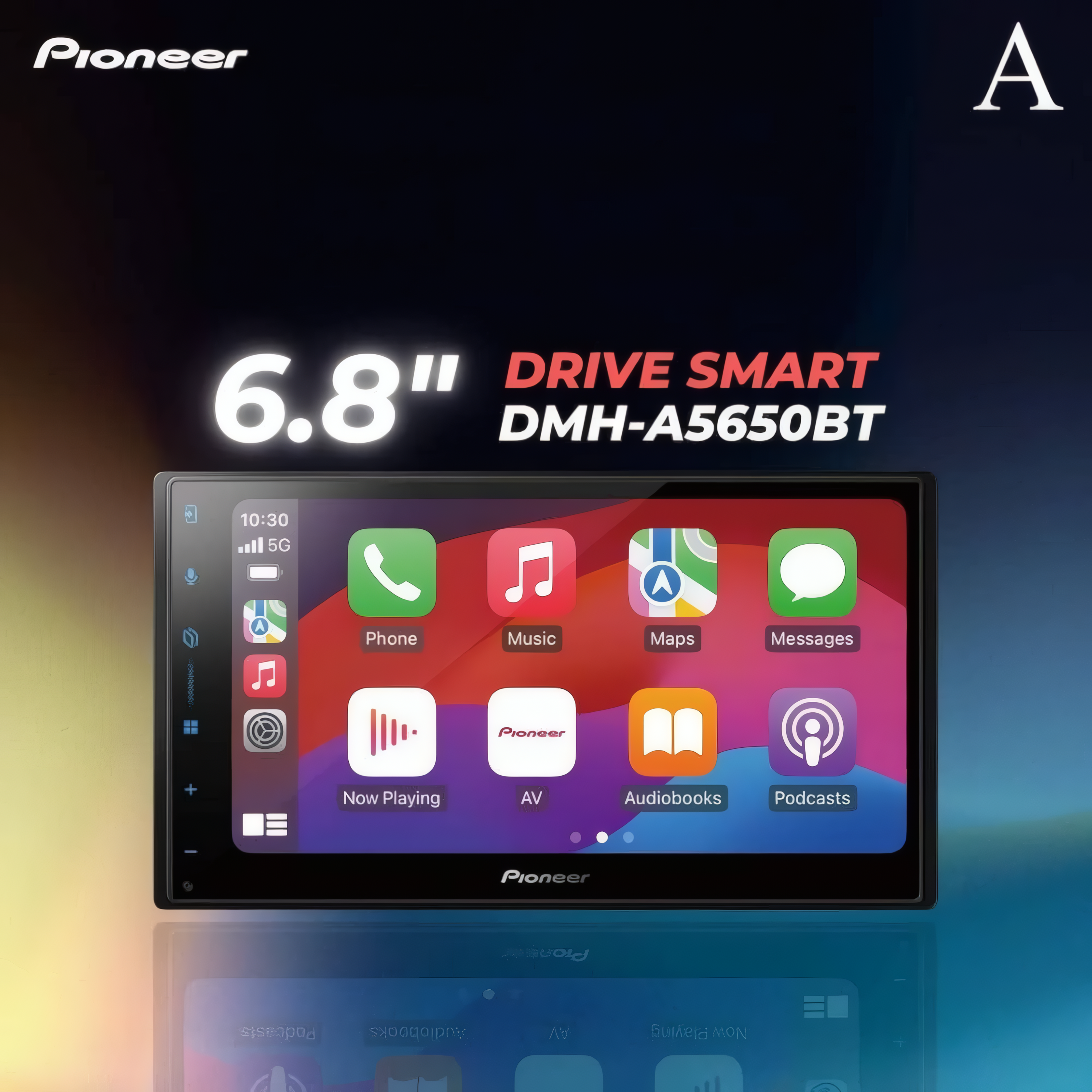 Radio 6.5 Pioneer DMH-A5650BT Carplay Android Auto Inalambri