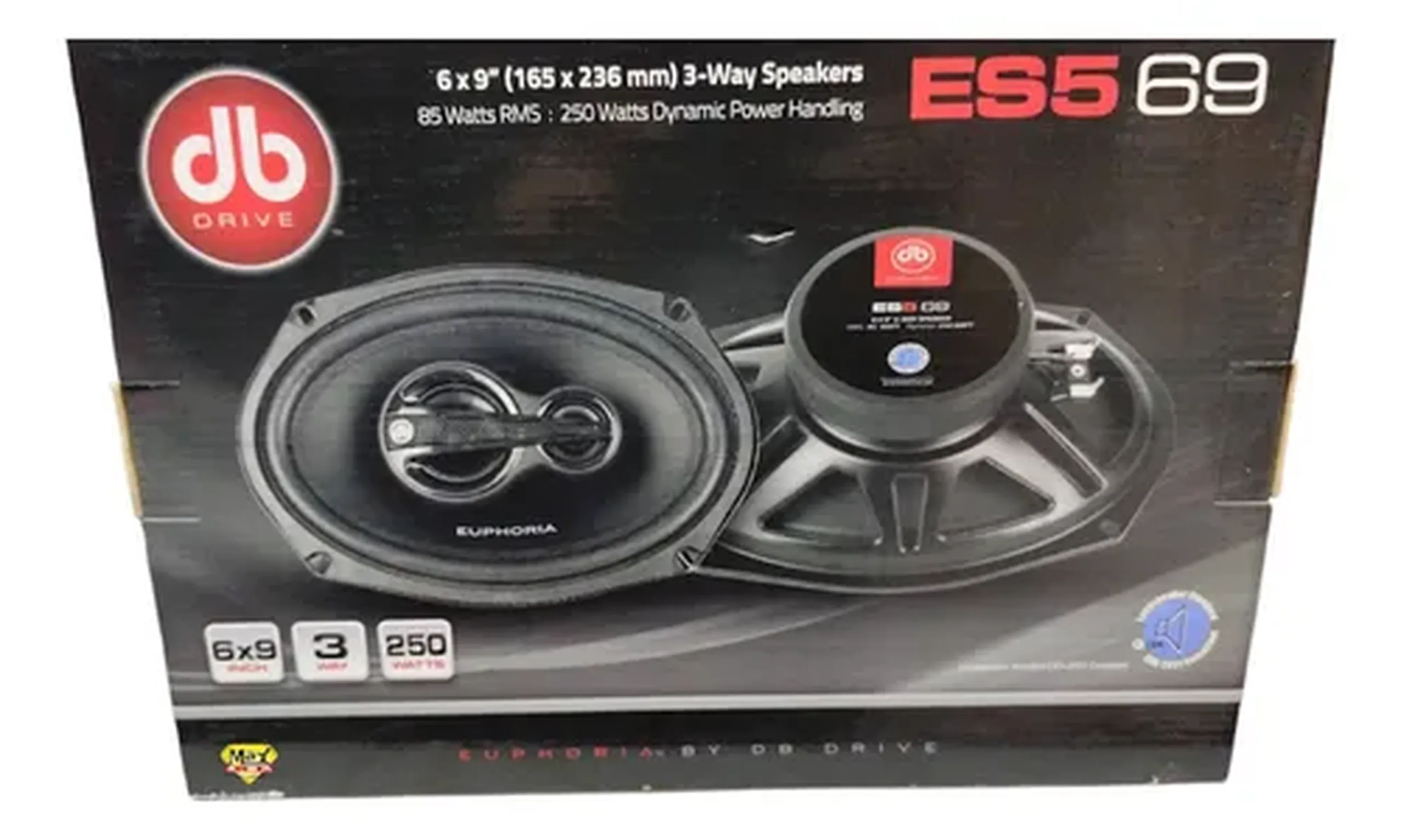 Parlantes 6x9" DB Drive ES5 69 3 Vias 85W RMS 250W MAX
