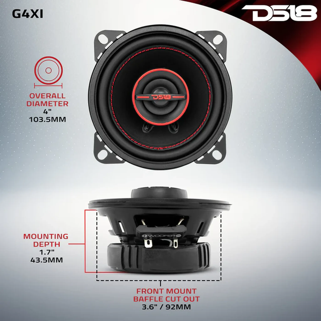 Parlantes 4 Pulgadas DS18 G4Xi 2 Vias 40W RMS 120 W MAX