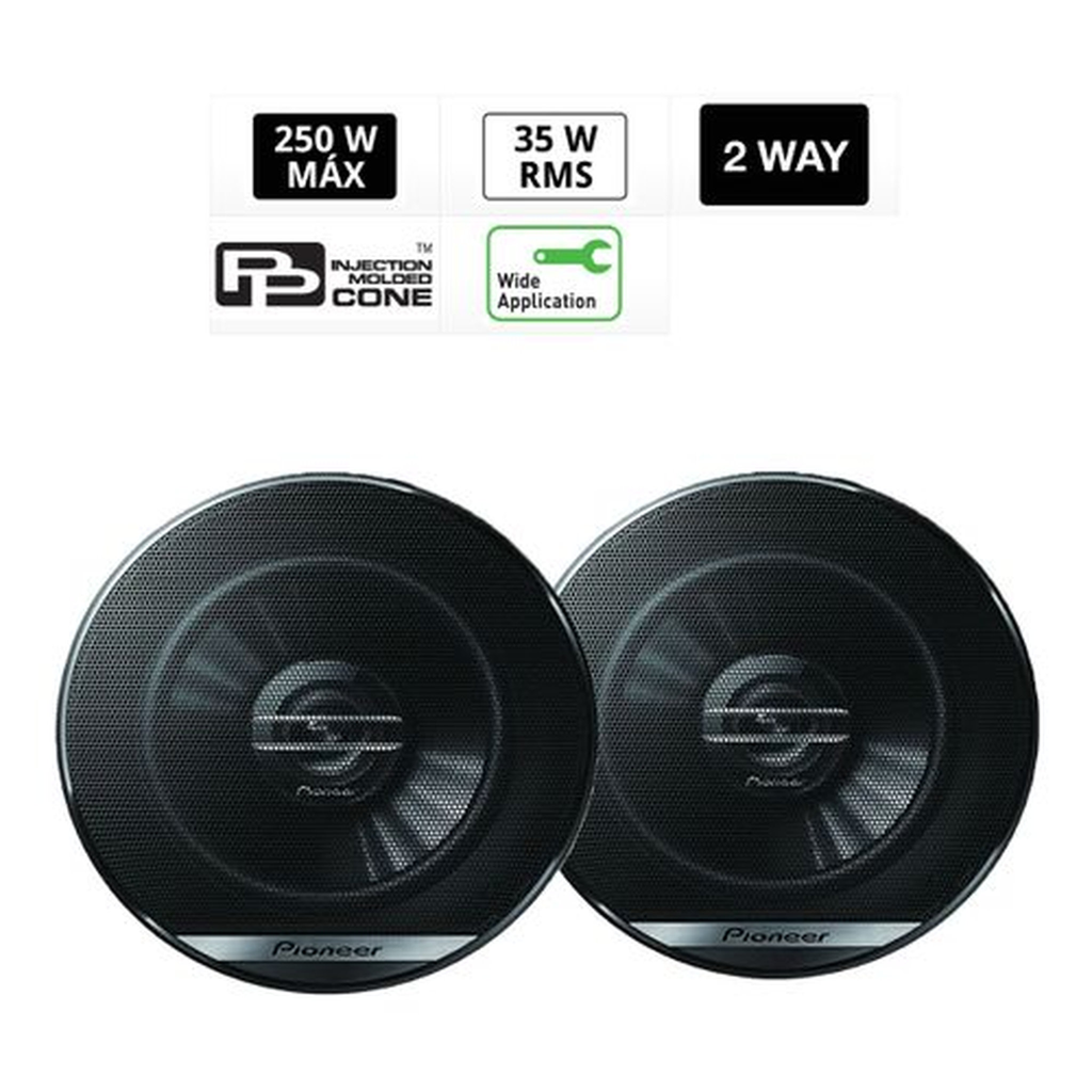 Parlantes 5.25 Pulgadas Pioneer TS-G1320F 2 Vias 35W RMS Negro