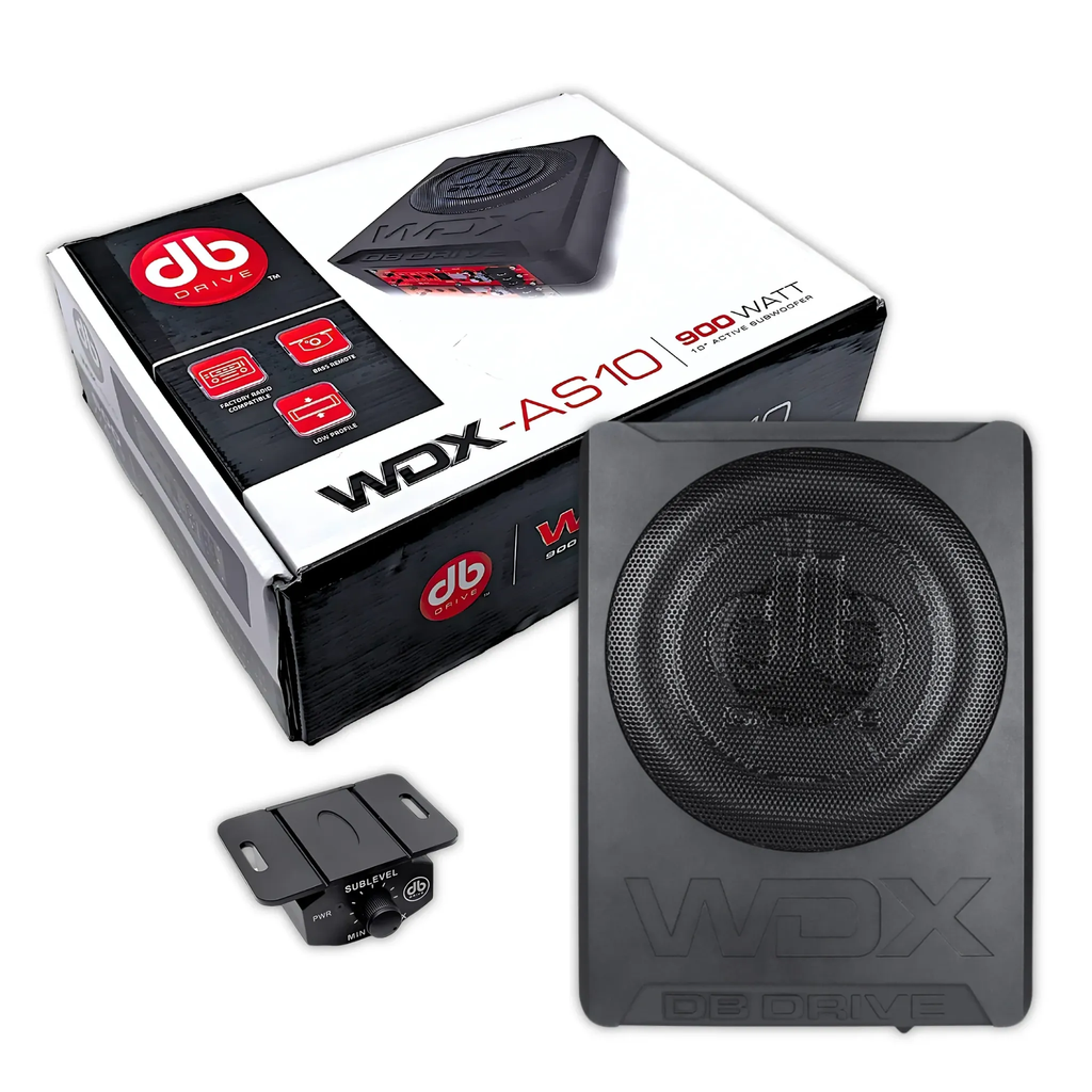 Subwoofer Plano Amplificado DB Drive WDX-AS10 10" 900W 250W
